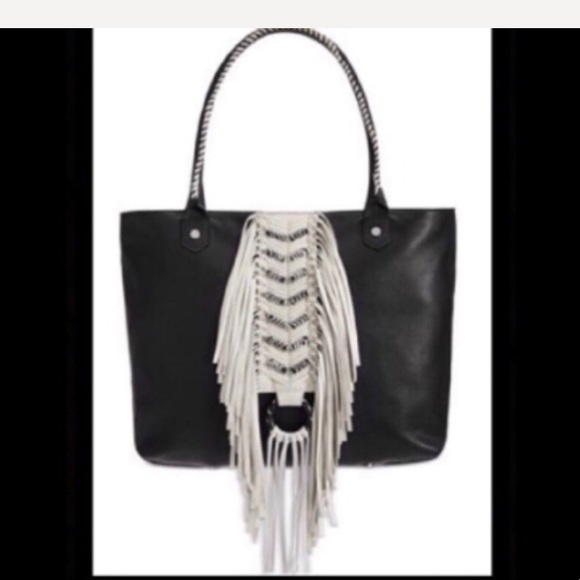 SAM EDELMAN SUEDE LEATHER FRINGE TOTE DISCONTINUED - Picture 2 of 9